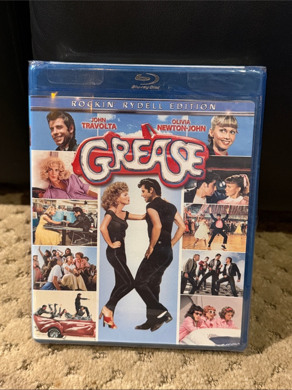 SEALED Grease Blu-ray Rockin' Rydell Edition - Blue & Red Cover